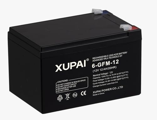 Blei-Gel-Akku A1 12V 12Ah Akku AGM Vlies Batterie Blei Batterie VRLA Bleiakku Akkubatterie Versorgungsbatterie Ersatzakku Zyklenfest Wartungsfrei Solar Notstrom Rasenmäher Rollstuhl Kinderauto