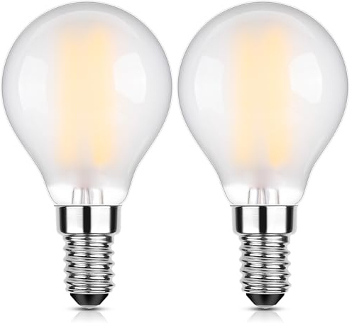 E14 Led Warmweiss Glühbirne G45 Tropfenform 6W Ersetzt 60W, 2700K Warmweiß | 1150lm(Klasse B), 230V, CRI80+, 2 Stück