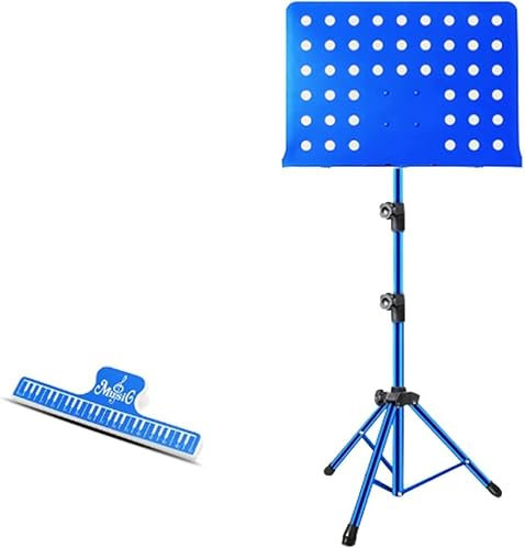 Soporte de música Soporte de partituras de doble uso Soporte de libros de escritorio con bolsa de transporte portátil Lámpara Clip de partituras Libro de la Biblia Soporte de tableta Soporte de partit