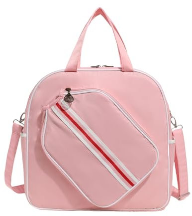 Ronyme Tennistasche, Tennis-Einkaufstasche, Umhängetasche, Mehrzweck-Sporttasche mit abnehmbarem und verstellbarem Schultergurt, Pink Style A
