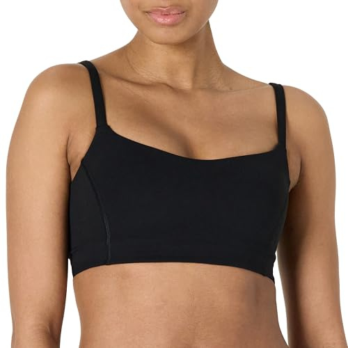 Amazon Essentials Women's Active FormFlex Buttery Soft Light Support Sweetheart Neck Yoga Sports Bra