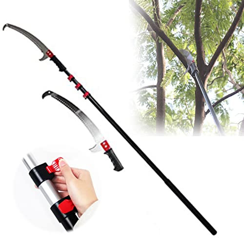Sega a palo telescopica Estensibile, potatore a palo Estensibile per Alberi, seghe a palo telescopiche da 18 piedi/24 Piedi per potatura Alberi, Sega a palo per potatura Alberi, 7,2 m/24 Pie