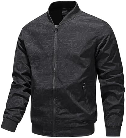 Giacche Primaverili Uomo, Bomber Uomo Cotone, Estive Casual Leggero Giacche Bomber Militare Full Zip Sport Baseball Giacca a Vento Giacca Leggera da Uomo Bomber Giubbino Giacca Outwear alla Moda