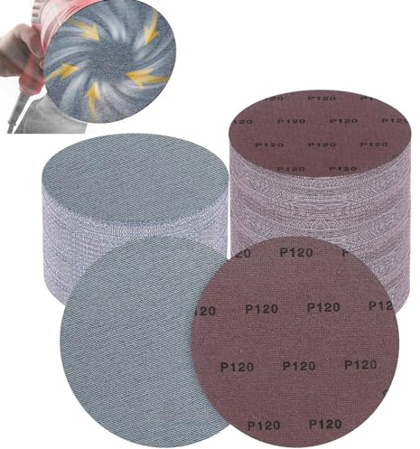 Lot de 30 Disques Abrasifs 150mm Maille, Filet Céramique Papier à Poncer | Grain 120 Anti Poussière Papier de verre Disque de ponçage Pour Ponceuse Girafe, Murale et Plâtre Téléscopique