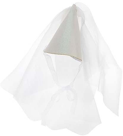 SOIMISS cappello di compleanno in rete cappellini da festa per berretto da festa di compleanno cappelli di compleanno a cono Birthday Cone Hat Kid Cappelli a cono stoffa bianca