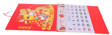 DOITOOL Traditioneller Mondkalender mit Glückszeichen für Dekorative Zwecke für Büro und Zuhause