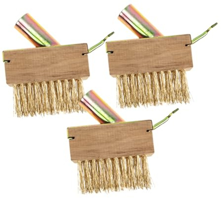 ifundom Spazzola Per Diserbo in Filo D'acciaio 3 Pezzi Per Pulizia Pavimentazioni, Utensile Manuale Per Rimozione Muschio Da Vialetti, Patii e Giardini, Accessorio Durevole Per Fessure Esterne