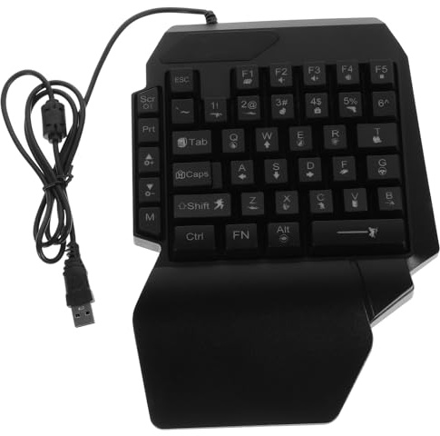 SEWACC Clavier de Jeu Vidéo 40 Touches Rétroéclairé en Abs Noir | Format Portable, Installation Facile, Opération Précise, pour Chambre Étudiante et Divertissement à Maison