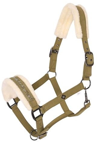 Imperial Riding Cabestro IRHJewel – Glamoroso Cabestro Softshell con Acolchado de Piel sintética y Diamantes de imitación, Ajustable, cómodo Cabestro de Caballo para establo, Entrenamiento y Pasto
