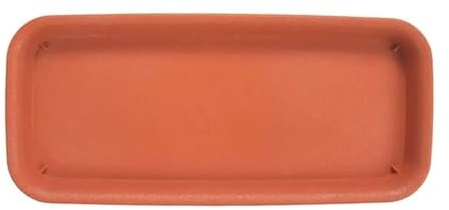 birene Sottovasi per Piante Vassoio Rettangolare in plastica for Piante, sottovaso for Fiori da Interno ed Esterno, vaschette raccogli Gocce(Red,20cm)