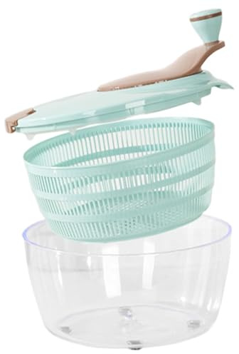 Escurridor de ensalada - Capacidad Manual Reutilizable | Ensalada de Cocina Ensalada Y Lechuga Secadora Centrífuga - Para Cocinar, Servir, Almacenar, Uso, Comercial, y Reuniones
