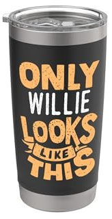 Solo Willie sembra questo divertente nome Willie Personalizied Bicchiere termico in acciaio inox doppia parete