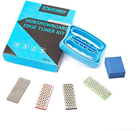 xcman Freeride Snowboard Edge Wate Tuning Kit Diamant File Guide Gummi Schleifmittel Block