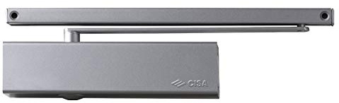 CISA 1D520003044 - Cierrapuertas aéreo con brazo de trineo con fuerza ajustable EN 2-4 D5200 - negro mate
