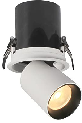 Aisilan 3 Inch 9W Recessed Spotlight, Round LED Downlight, Anti Glare Spot Light, Adjustable Angle Downlight Gimbal Light, Warm White CRI97 for Indoor Lighting 4500K White