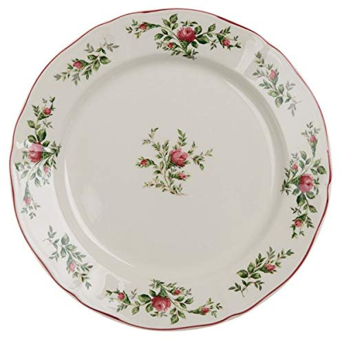 Blanc Mariclò Alzata Dolci Frutta in Ceramica Shabby Chic Alzatina Torte Elegante Collezione Moss Rose