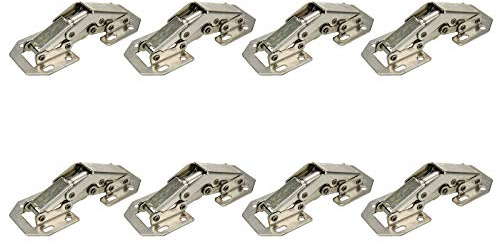 Sscon 3-Inch Self Closing Cabinet Door Concealed Hinges Steel Surface Mount Damping Cupboard Hinges Hidden Hardware, 8Packs