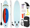 Aufblasbares SUP Board, Stand Up Paddle Board mit Alu-Paddel, Doppelhub-Handpumpe, Knöchelband, Rucksack, wasserdichte Tasche