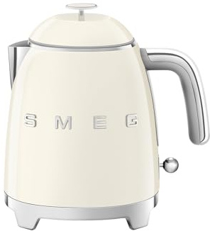 SMEG Mini 50's Retro Style 3 Cup Electric Kettle with Double Wall Anti Slip Base and Water Level Indicator (Cream)