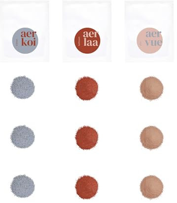 aer Cleaner Trio Küchenreiniger, Badreiniger & Glasreiniger – 9x Nachfüller ökologische Haushaltsreinigungsmittel | Nachhaltiges Putzmittel-Pulver in biologisch abbaubaren Papierbeuteln