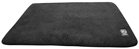 Coperani | Hundedecke | Hundeschlafplatz | 72 x 100 cm | Polyester | Schwarz | Hundeschlafplatz | Faserpelz | Haustierbett | Hochwertig | Robust
