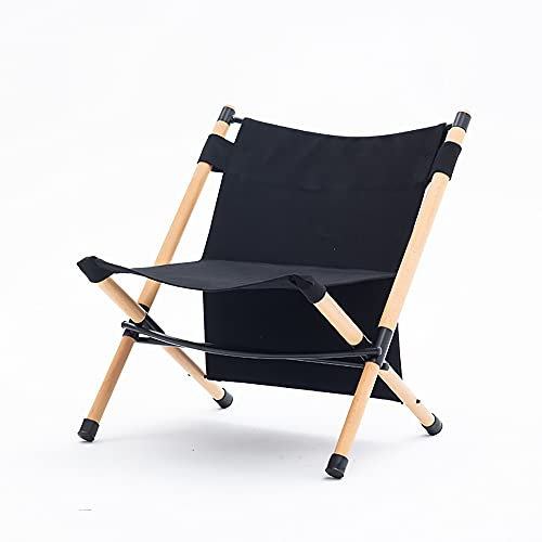 Sillas plegables para acampar al aire libre, silla portátil para barbacoa, viajes, camping, uso de arena, playa, jardín, 24 x 14 x 13 pulgadas (60 x 35 x 33 cm). Color: negro