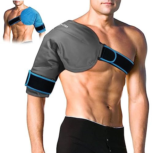 Shoulder Ice Pack Rotator Cuff Cold Therapy Wraps, Adjustable Shoulder Support Brace for Men and Women, Hot and Cold Gel Pack for Strains, Sprains, Pain Relief