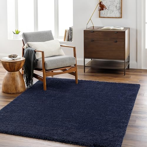 Livabliss Claire Shaggy Berber Teppich, 200x275 cm, Dunkelblau