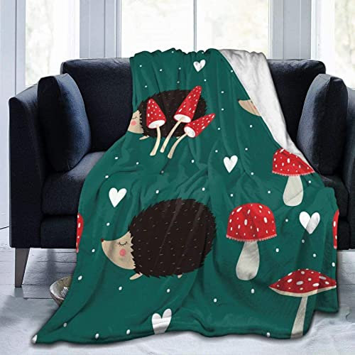 okoikfc Kuscheldecke Flauschig 220x240 cm 3D Igel Decke Fleecedecke - Wohndecke, Sofadecke XXL, Decke Couch Blanket, Kuscheldecke Große, Sofa überwurfdecke