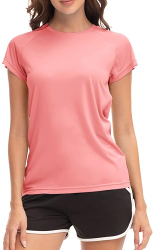 MEETWEE Rash Guard Mujer UPF 50+ Sudadera de Natación y Surf con Protección UV,Manga Larga/Corta,para Deportes Acuáticos