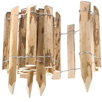 BOGATECO Bordure enroulable naturelle en noisetier - Semi-palissade de jardin - Imperméabilisée - Montage facile - Protection durable - 50 cm x 300 cm - Protection pour parterres de fleurs - Couleur