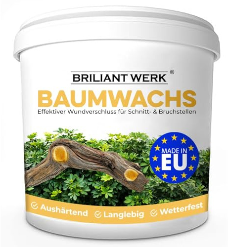 Briliantwerk® 350g Baumwachs Wundverschluss I Wundverschluss für Bäume für eine schnelle Heilung I Unser Baumharz bildet eine robuste, wetterfeste Schutzschicht I Geeignet für alle Pflanzen