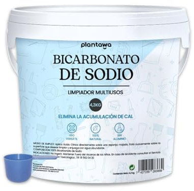 PLANTAWA Bicarbonato di Sodio 4,3kg | Pulizia Ecologica Multiuso | Smacchiatore Tessuti, Deodorizzante Casa e Cucina | Alternativa Naturale ai Prodotti Chimici