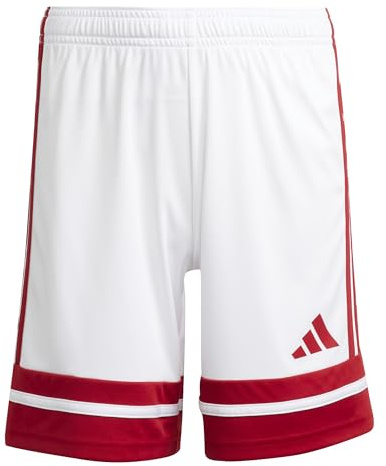 adidas Unisex niños Squadra25 Short Kids Shorts, White/Team Power Red 2, 13-14 Years