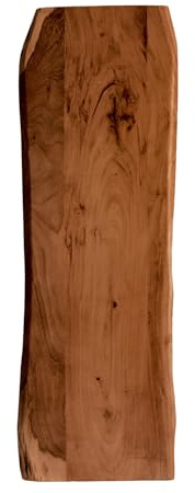 SAM Holzplatte Tonia 120x40 cm Akazie nussbaum Baumkante Tischplatte | Baumkanten-Platte, Akazienholz nussbaumfarben massiv, für Heimwerker, geeignet für Arbeitsplatten, Tische & Fensterbretter