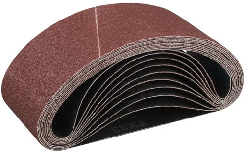 STEBRUAM 10 Stück Schleifband 75X457 Körnung 60