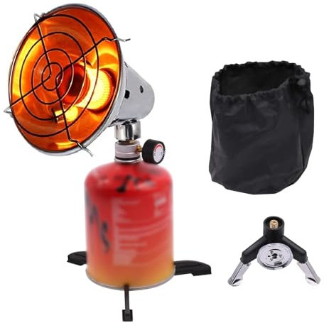 ZENVIO Camping Tent Gas Heater, Small Portable Propane Heater, Outdoor Camp Mini Butane Heater with Storage Bag for Indoor Travel Hiking Fishing Garden