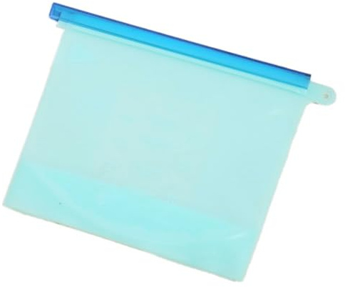 Wambere 3 Stück Silikon Frischhaltebeutel Silikonbeutel Wiederverwendbar Aufbewahrungsbeutel Lebensmittel Silikon Lebensmittelbeutel für Küche Obst Gemüse Fleisch Snack Milch Brot,Blau,1500ml