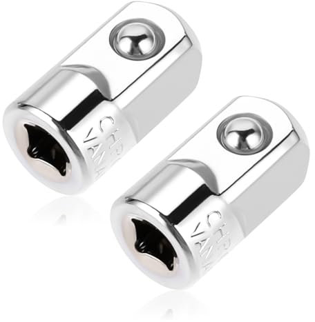 2 Stück Stecknussadapter Stecknuss Adapter Buchsenadapter Reduzierstück Stecknuss Adapter 1/4-Zoll-Buchse auf 1/2-Zoll-Stecker