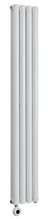 MILANO 1000W White Vertical Double Panel Electric Radiator Plug 1600x236mm