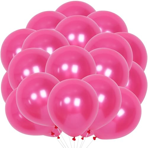 Koboko Luftballons Pink, 20 Stück 10 Zoll Ballons Rosa Geburtstagsdeko, Pinke Luftballon Mädchen, Rosa Rote Helium Ballon Party Deko Pink, Rosarot Latex Luftballon für Hochzeit Geburtstag Babyparty