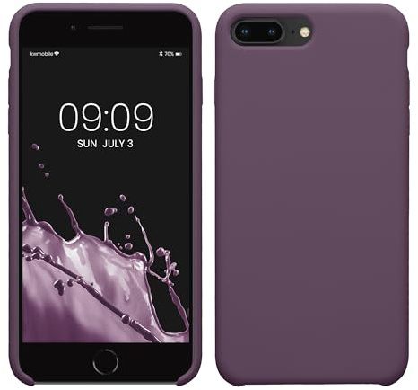 kwmobile Cover per Apple iPhone 7 Plus/iPhone 8 Plus Custodia - Back Case per Smartphone in Silicone TPU - Protezione Gommata - Iris pallido