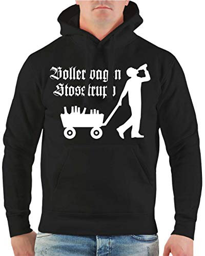 Spaß Kostet Männer und Herren Kapuzenpullover Vatertag Bollerwagen Stosstrupp Größe S - 5XL