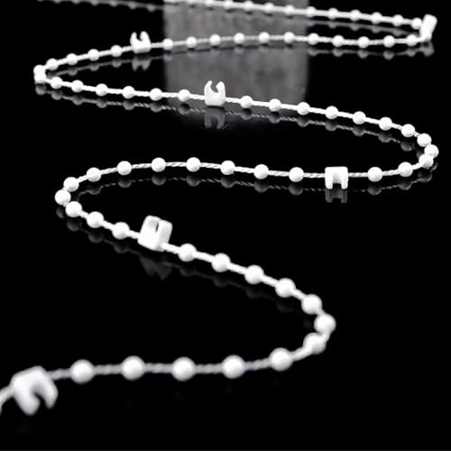 Paicreate 10 Meter Vertical Blind Chain, Vertical Blinds Bottom Chain Slats with 100 Clips, Compatible with 3.5 Inch (89mm) Slats, for Securing and Enhancing Vertical Blinds