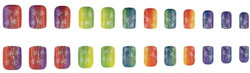 Faux ongles carrés à presser pour la Saint-Patrick, faux ongles, motifs trèfles, couverture complète en acrylique