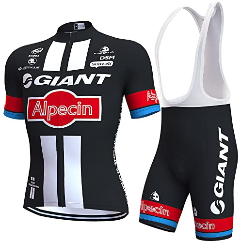 assocauicy Traje de Ciclismo para Hombre - Pantalones Cortos Acolchados 3D y Camiseta Transpirable, Ropa Deportiva de Verano, Confort y Movilidad