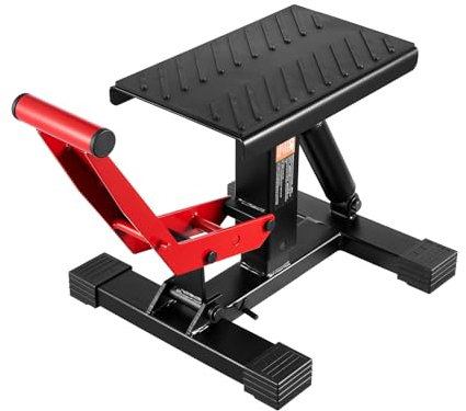 VEVOR Motorrad Dirt Bike Stand Lift Jack Hebetisch (544 kg belastbar) höhenverstellbare Hebeständer mit hydraulischer Hebefunktion, höhenverstellbar (250-465 mm) für Reparatur von Motocross