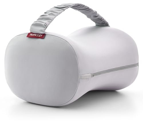 momcozy Kniekissen für Seitenschläfer mit kühlendem Bezug - Orthopädisches Beinkissen mit Memory-Schaum für Hüft-, Rücken- & Ischiasunbehagen, Verstellbarer Gurt, ergonomische Druckverteilung