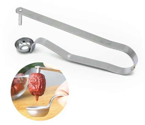 POPETPOP Levatorsoli per Frutta in Acciaio Inossidabile Togli per Ciliegie e Datteri Utensile da Cucina Portatile e Facile da