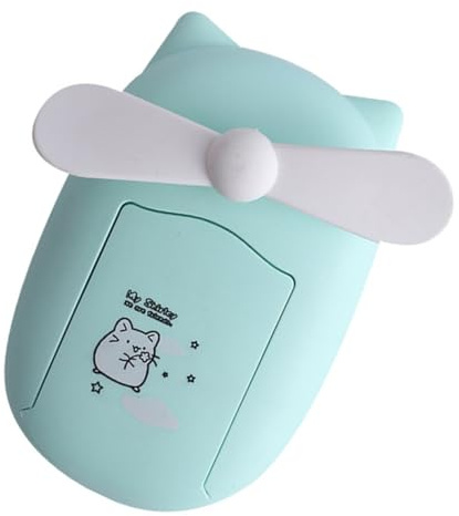 BAZEITFLOW Ventilador Mini Portátil Recargable USB con Función de Pulverización de Agua Enfriador Compacto y Silencioso para y Actividades Color Verde